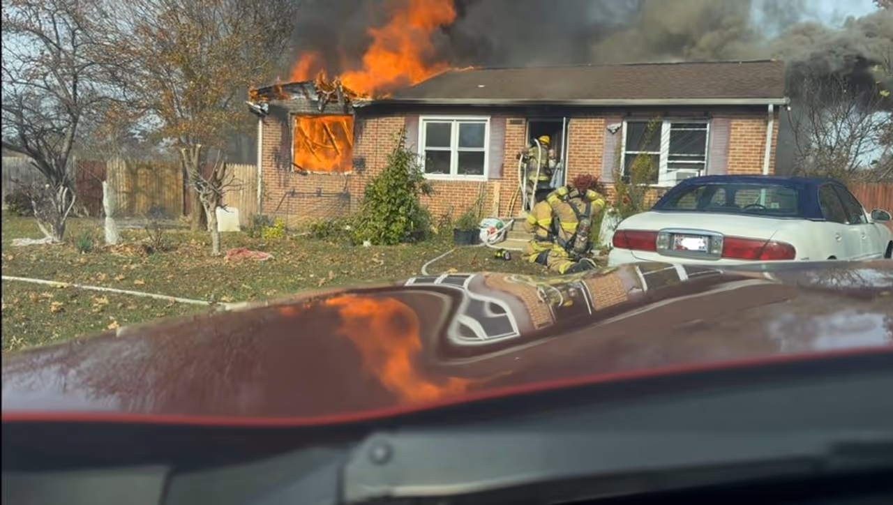 The fire in Springdale. The fire in Springdale.