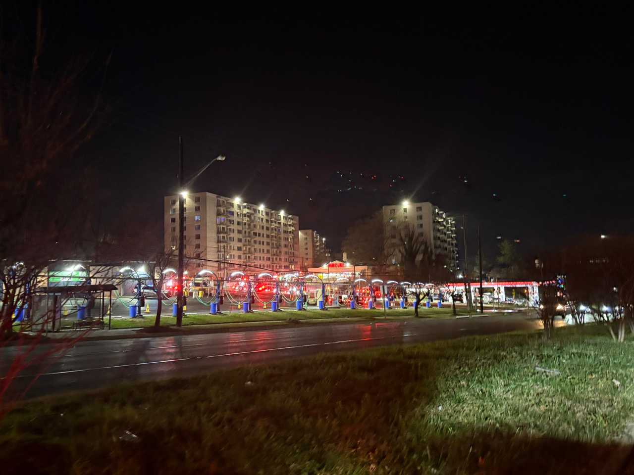 The Prince George's County fire on Tuesday night. The Prince George's County fire on Tuesday night.