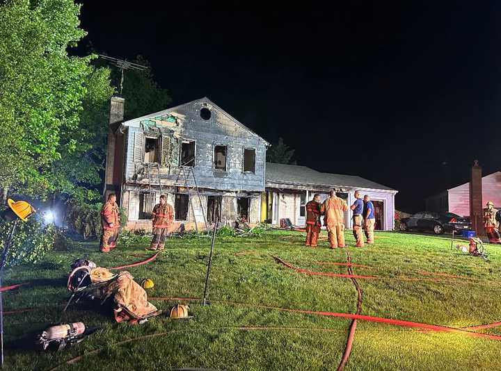 The aftermath of the Poolesville fire.