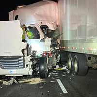 <p>The crash scene in Harford County on Wednesday.</p>