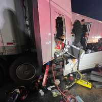 <p>The crash scene in Harford County on Wednesday.</p>