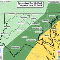 <p>The Severe Weather Outlook for Thursday, June 6.</p>