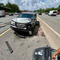 <p>One person was trapped and needed to be extricated in the I-270 crash.</p>