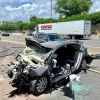 <p>One person was trapped and needed to be extricated in the I-270 crash.</p>