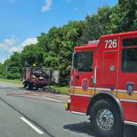 <p>The aftermath of the fire in Montgomery County.</p>