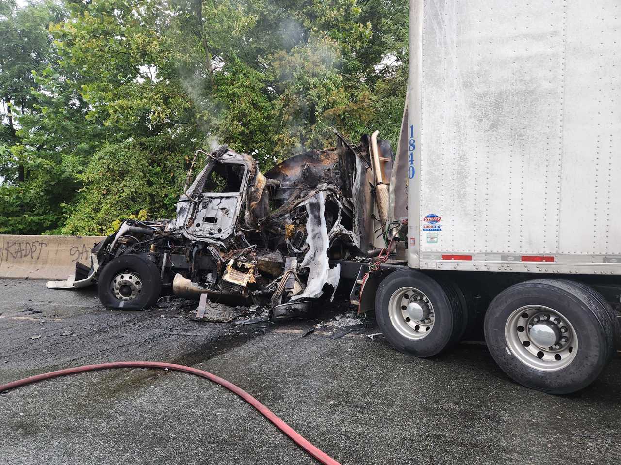 Lanes Reopened On I495 After TractorTrailer Fire, Debris Spill In