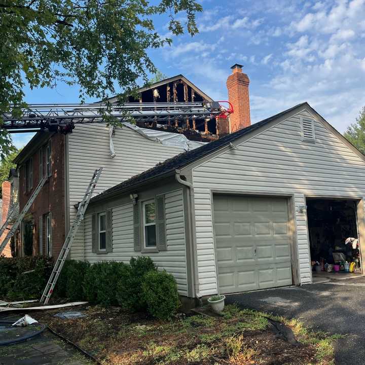 The aftermath of the fire in Darnestown.