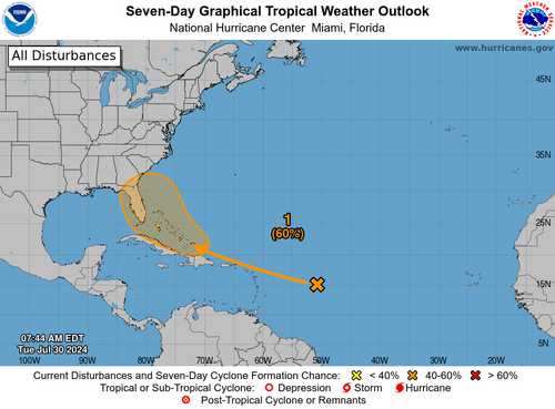 Tropical System In Atlantic Could Become Named Storm, Affect East Coast ...