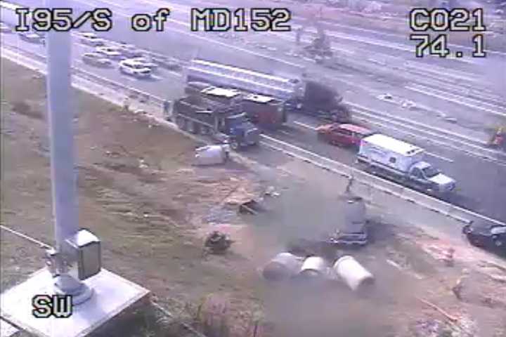 Worker Killed By Dump Truck In Work Zone Crash On I-95, State Police Say (UPDATED)