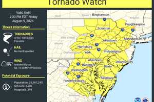 New Tornado Watch Issued For Parts Of DC, Maryland, Virginia