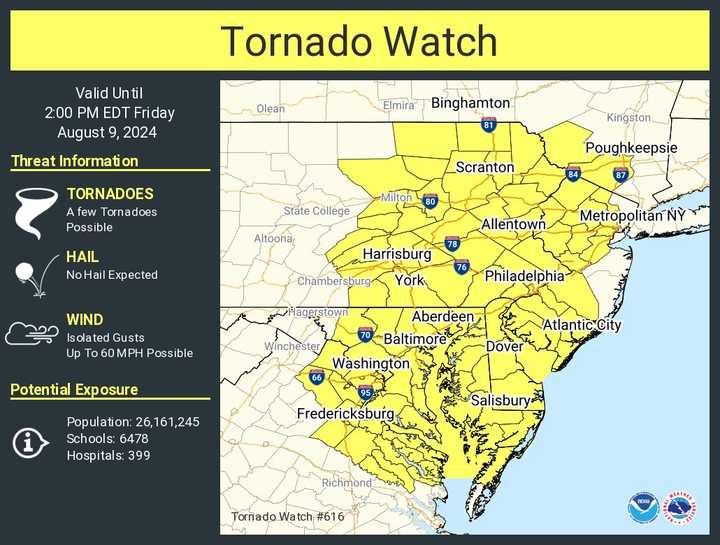 There is a new tornado warning for the region.