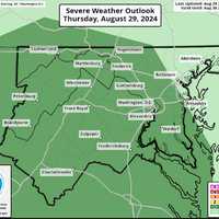 <p>The Severe Weather Outlook on Thursday, Aug. 29.</p>