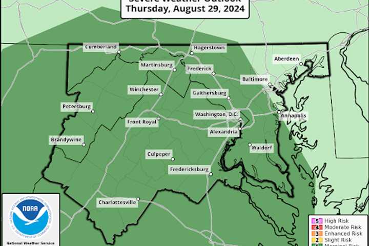 Severe Thunderstorms May Bring Ping Pong-Sized Hail, 70 MPH Wind Gusts To DMV Region