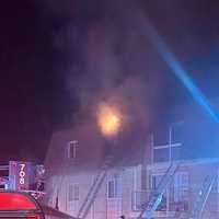 <p>The fire in the 18200 block of Lost Knife Circle in Montgomery Village.</p>