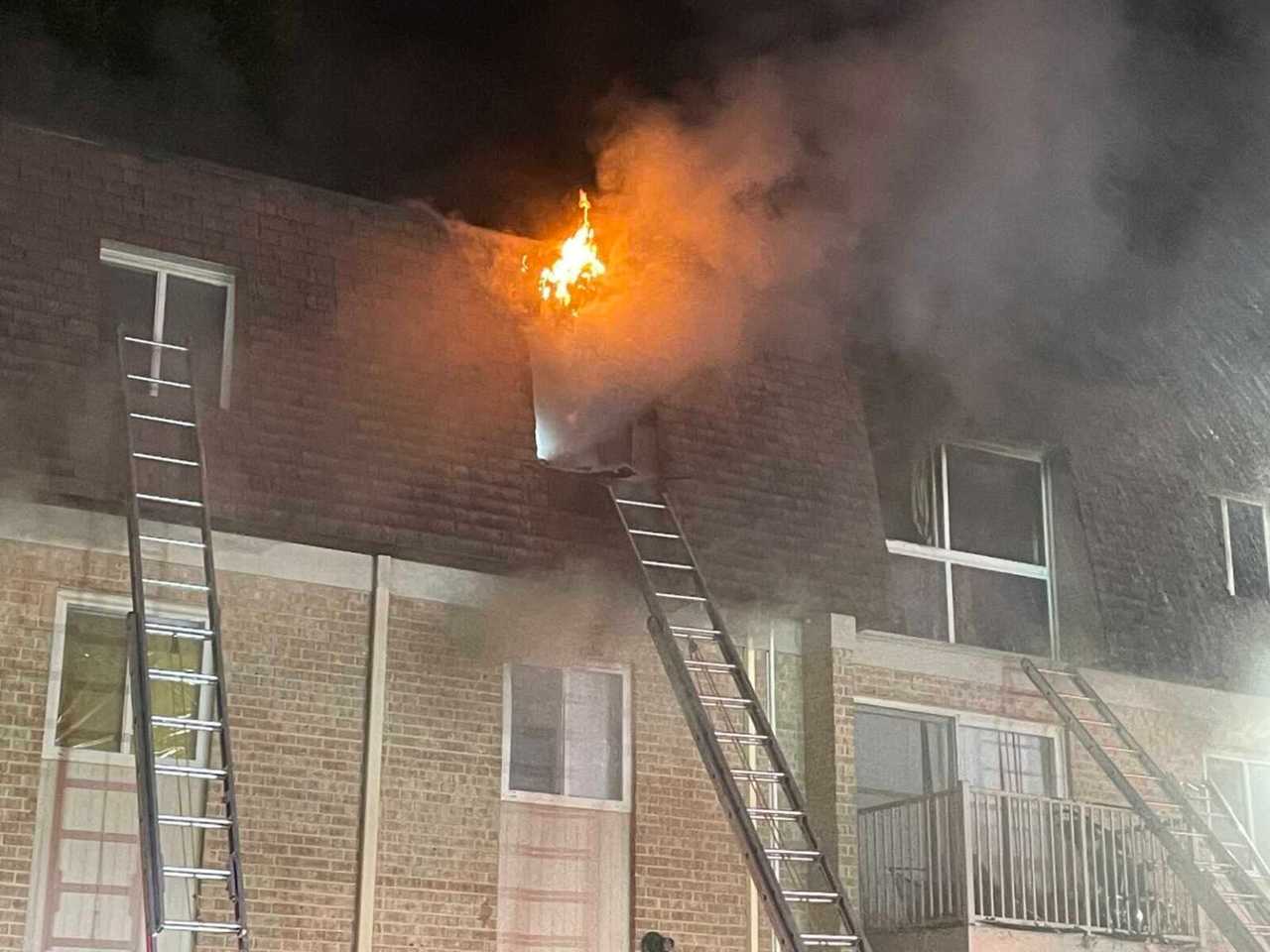 Several Assisted From Two Alarm Fire On Top Floor Of Maryland Apartment
