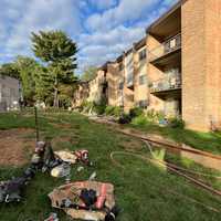 <p>The aftermath of the fire in Montgomery County.</p>