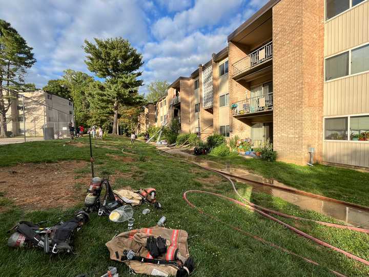 The aftermath of the fire in Montgomery County.