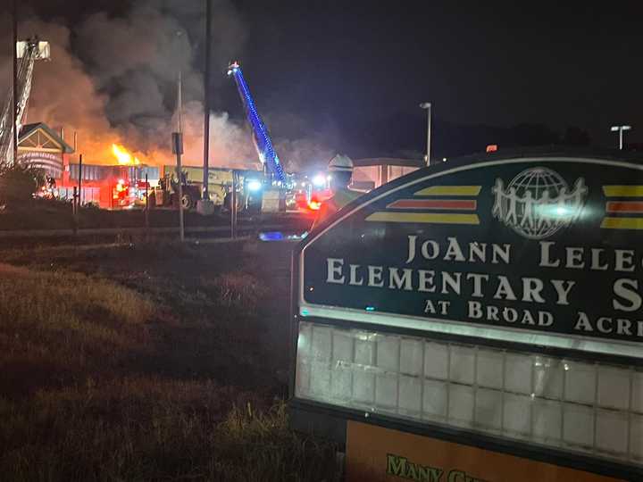 The Silver Spring elementary school burned for hours in Montgomery County.