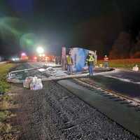 <p>The Thruway (I-87) is closed southbound from the Catskill to Ulster County in Saugerties due to a fuel truck rollover.&nbsp;</p>