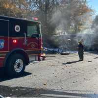 <p>The scene of the crash in Baltimore County.</p>