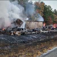 <p>The scene of the I-95 crash in Virginia.</p>