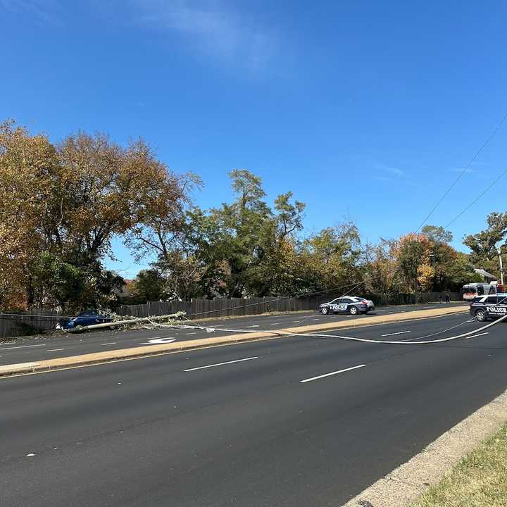 Richmond Highway is closed between Holly Hill Road and Lockheed Boulevard in Hybla Valley.