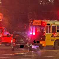 Students Uninjured After School Bus Crash With Pick-Up In Maryland