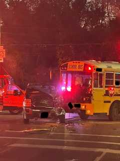 Students Uninjured After School Bus Crash With Pick-Up In Maryland