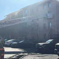 <p>The scene of the fire on Pear Tree Court in Montgomery County.</p>