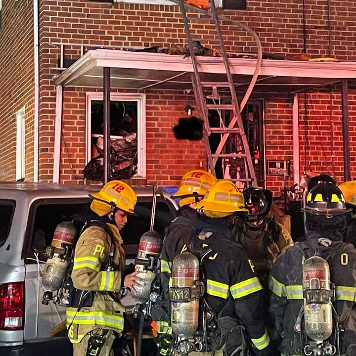 The fire on Webster Street in Brentwood.