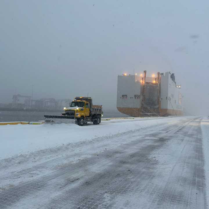 Snow is falling throughout the DMV region.