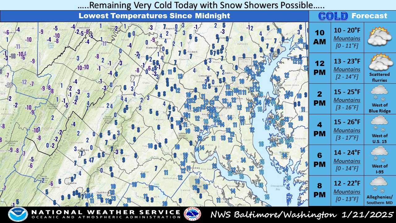 Arctic Blast Hits DMV: Wind Chills Below Zero Expected to Freeze Region ...