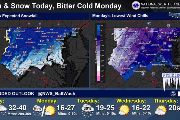 Winter Storm Alert: Maryland, Virginia Brace For Snow, Arctic Freeze