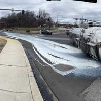 Dairy Disaster: Overturned Tanker Spills Milk All Over Maryland Roadway (PHOTOS)