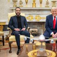 <p>Presidente Nayib Bukele and President Donald Trump </p>