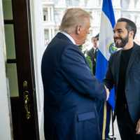 <p>Presidente Nayib Bukele and President Donald Trump </p>