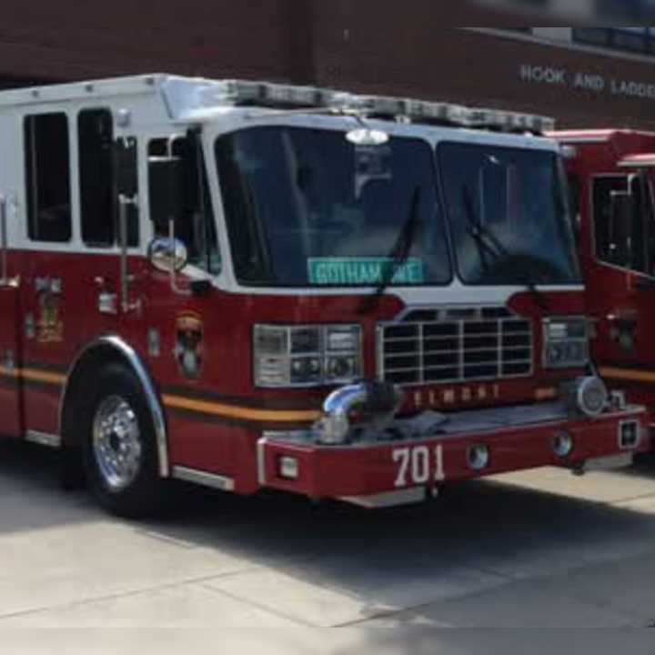 An Elmont Fire Department engine.