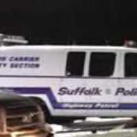 <p>A Suffolk County Police vehicle </p>