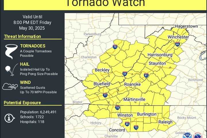 Tornado, Flood Watches Issued Across DMV As Severe Storms Approach