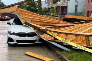 Roof Collapses At DMV Row Home Under Renovation, Car Crushed: Officials (PHOTOS)