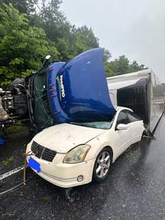 Tractor-Trailer Overturns, Shuts Down I-270 During Monday Morning Commute In Maryland