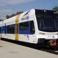 <p>A&nbsp;New Jersey Transit River LINE train at 36th Street Station in Camden, NJ.</p>