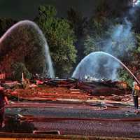 <p>The scene of the Rosedale home explosion.</p>