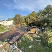 <p>The scene of the Rosedale home explosion.</p>