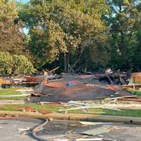 <p>The scene of the Rosedale home explosion.</p>