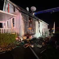<p>The car smashed into the Montgomery County home early on Friday morning.</p>