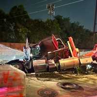 100+ Gallons Of Diesel Spill After Tractor-Trailer Overturns On I-295 (PHOTOS)
