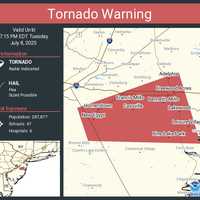 Tornado Watch Issued In Ocean County; Severe Thunderstorm Watch Issued For All 21 NJ Counties