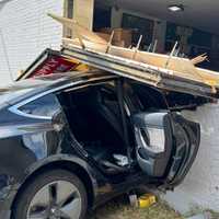 Tesla Driver Wrecks DC Gas Station Wall, Triggers Emergency Response (PHOTOS)