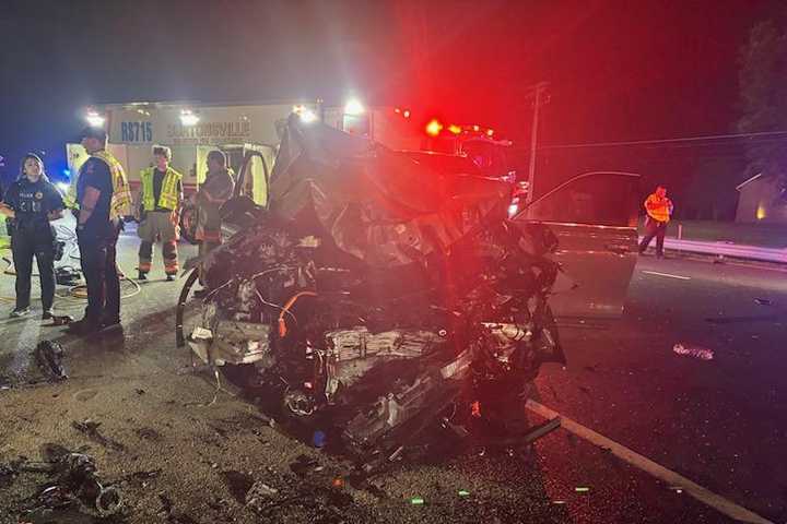 Fiery Head-On Crash In DMV Kills 1, Seriously Injures Another (PHOTOS)